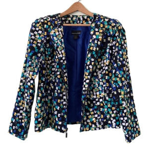 🌸Geometric print zip front Jacket by Molly & Maxx size small